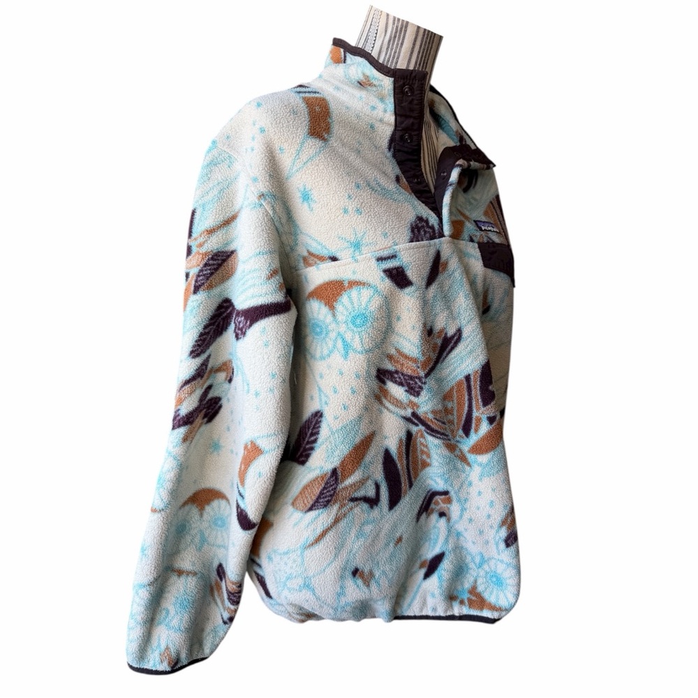 Patagonia Synchilla Snap-T Harvest Moon Owl Fleece Pullover Women’s XL - Picture 3 of 13